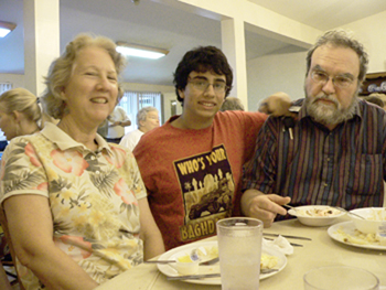 Maureen, David and Tom Arnow. Photo by Pat Arnow