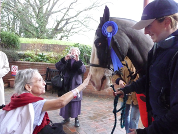 Marcella and Blue in the hospice