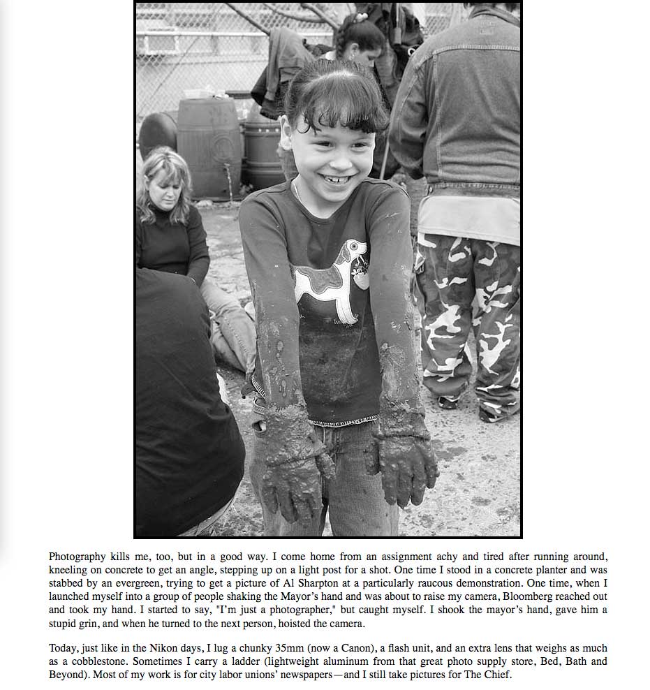 Pixel Dust and Me, story and photos about becoming a photographer in New York City, photos from the Lower East Side, by Pat Arnow. First published in The Grand Street News. 