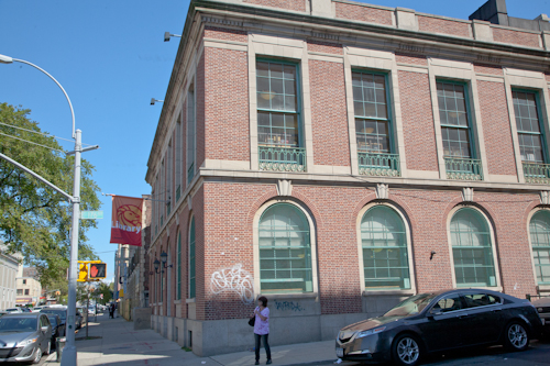 New York Public Library, a Carnegie library built in 1909, still in use. 1866 Washington Ave. at 176th St., Bronx, New York. Photo by Pat Arnow
