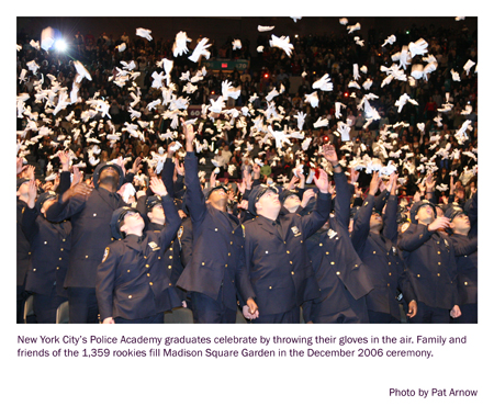 NYPD Graduation. Photo by Pat Arnow