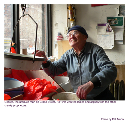 Produce Man on Grand Street on the Lower East Side, New York City. Photo by Pat Arnow